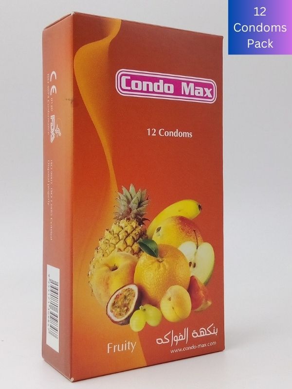 Condo Max Fruity Condoms - 12 Lubricated Condoms