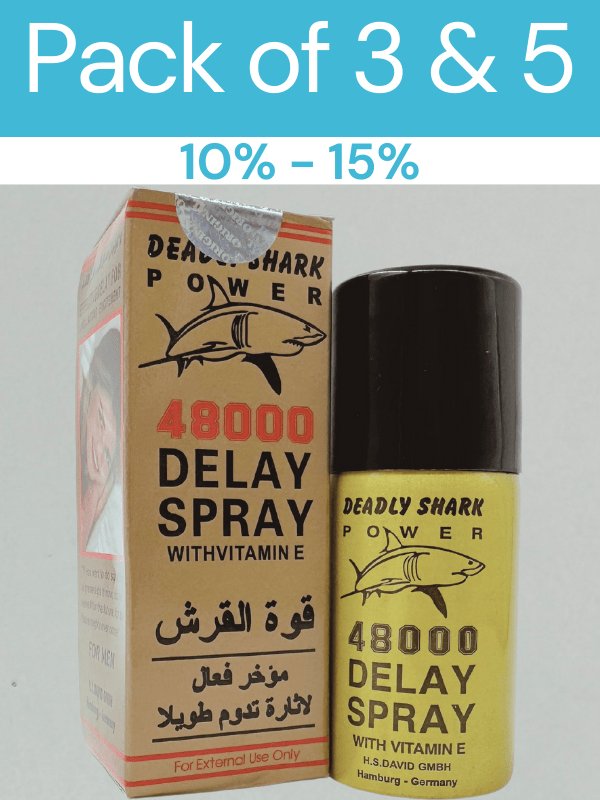Deal Pack Of 3 & 5 - DeadlyShark 48000 Delay Spray
