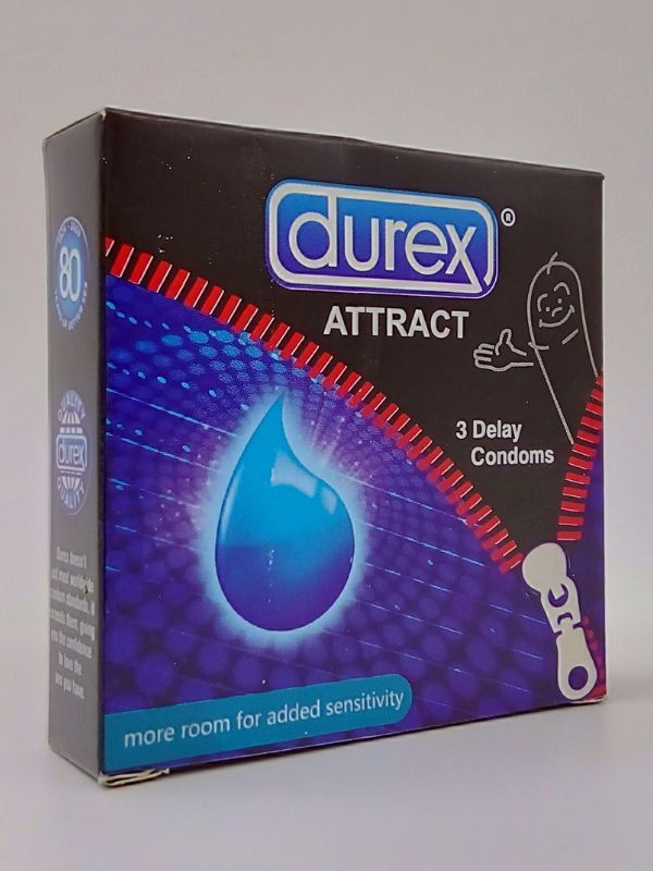 Durex Attract Condom - 3 Durex Delay Condoms