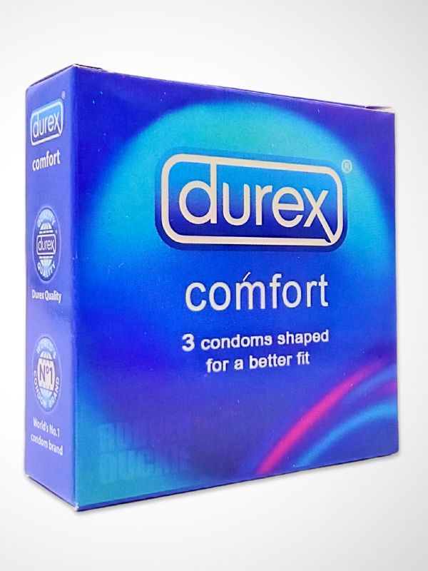 Durex Comfort Condoms - 3 Condoms Shaped For Better Fit