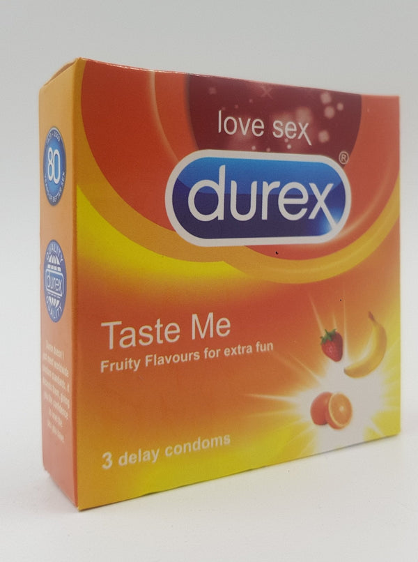 Durex Condoms Taste Me 3 Delay Condoms - Fruity Flavor Lubricated