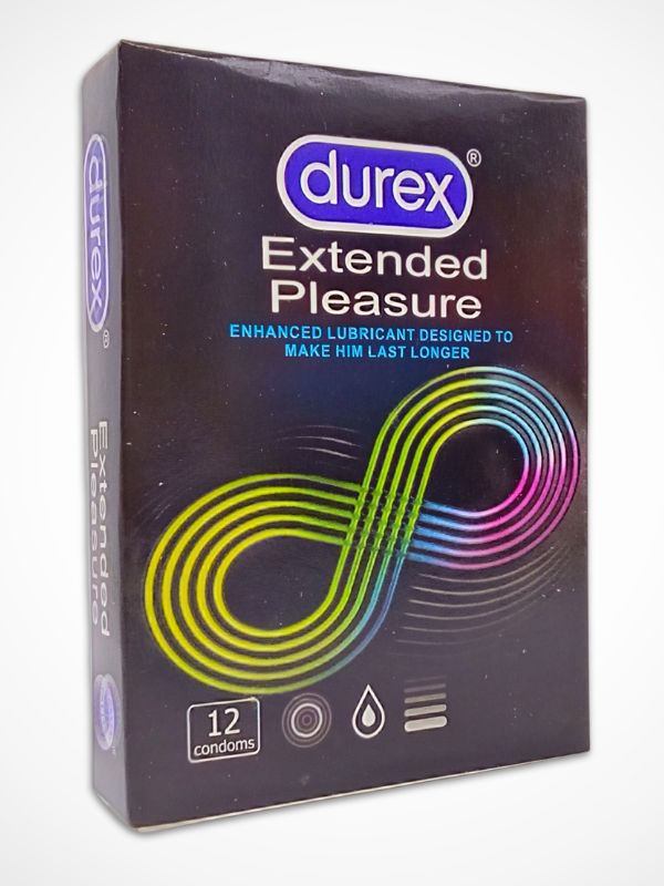 Durex Extended Pleasure Condoms - 12 Enhanced Lubricated Condoms