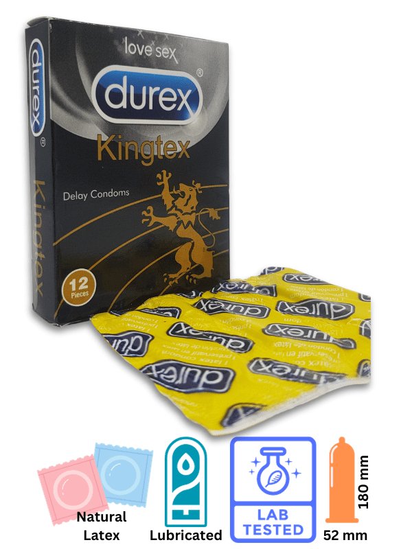 Durex Kingtex Condoms - 12 Delay Condoms