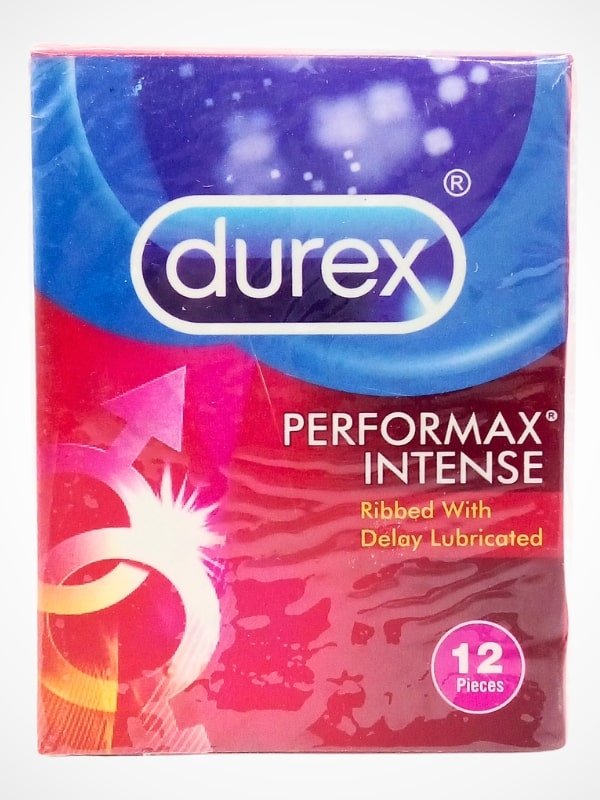 Durex Performax Intense Condoms - 12 Ribbed & Delay Condoms