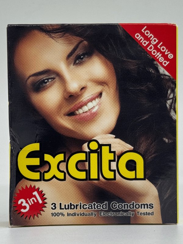 Excita Dotted Condoms - 3 Lubricated Condoms