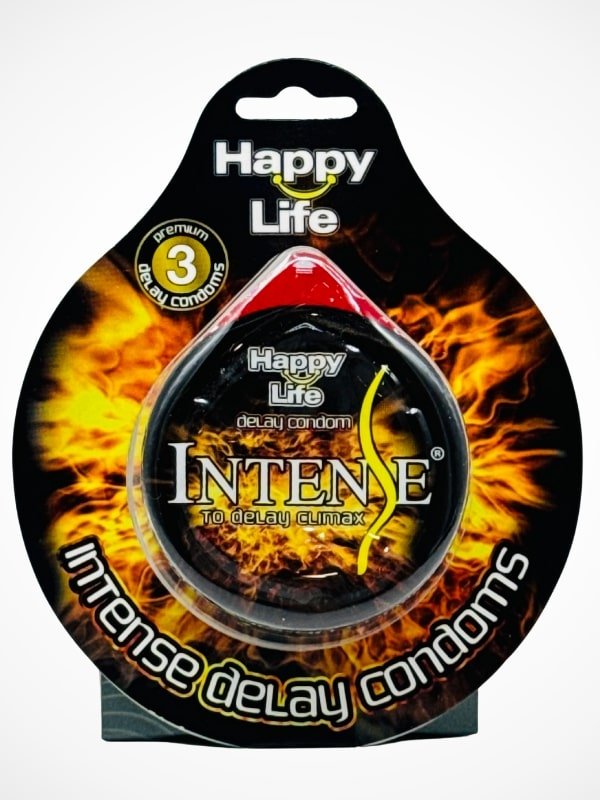 Happy Life Delay Condom - 3 Intense Delay Climax Condoms