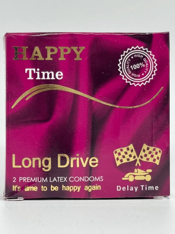 Happy Time Long Drive Condom - 2 Premium Latex Condoms