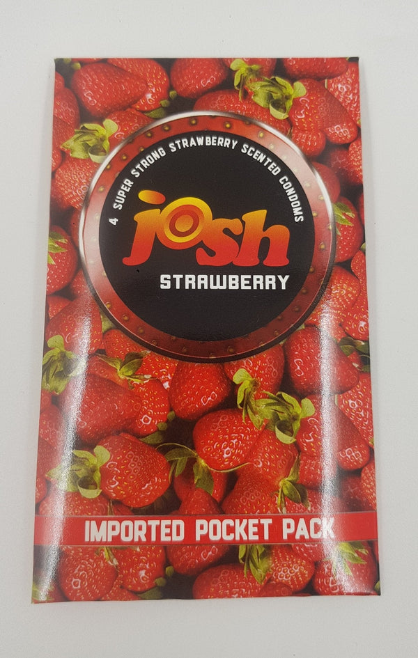 Josh Condoms 4 Pieces - Strawberry Flavor