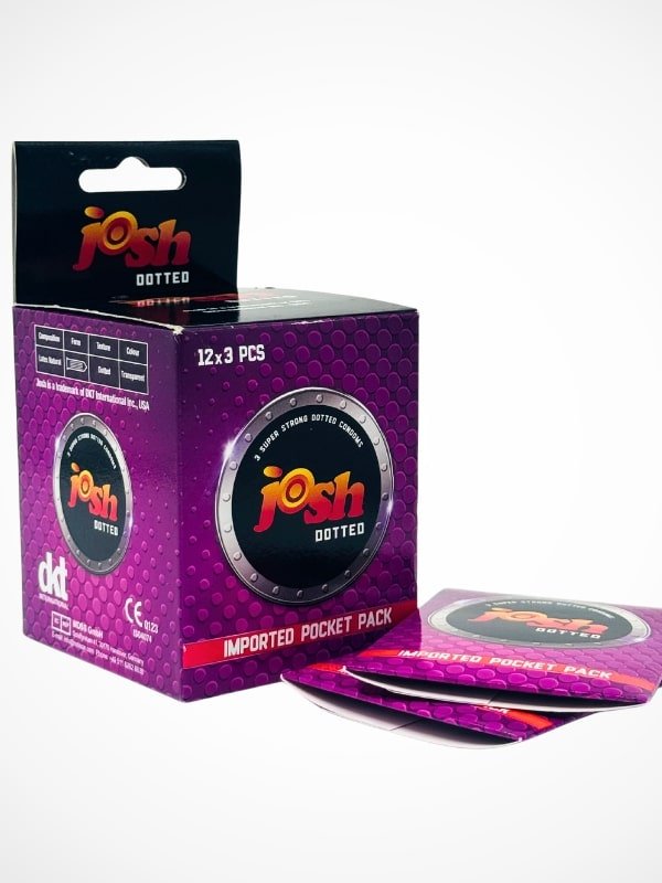 Josh Dotted Condoms - 12 x 3 Pack of Josh Condoms (36)