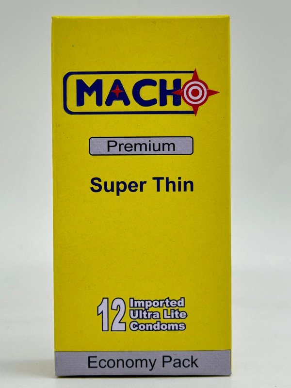 Macho Super Thin Condom - 12 Premium Condoms