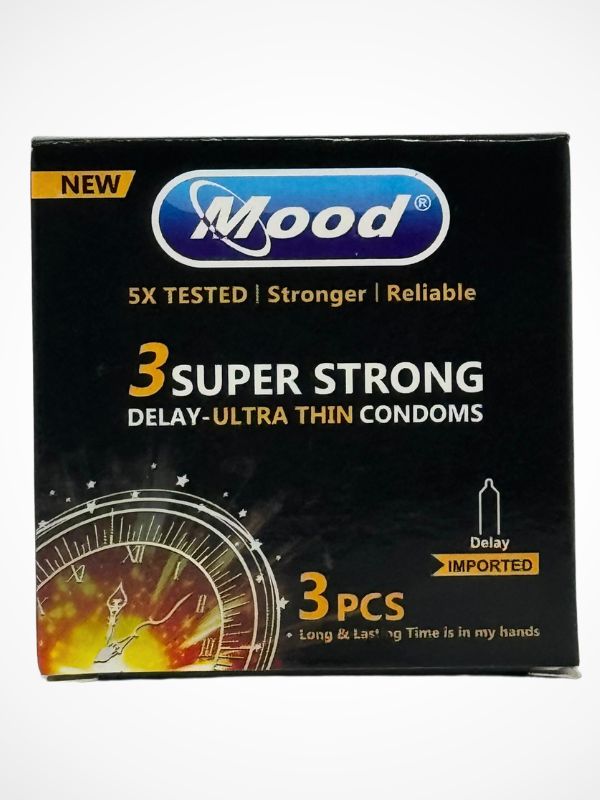 Mood Delay Condoms - 3 Ultra Thin Super Strong Condoms