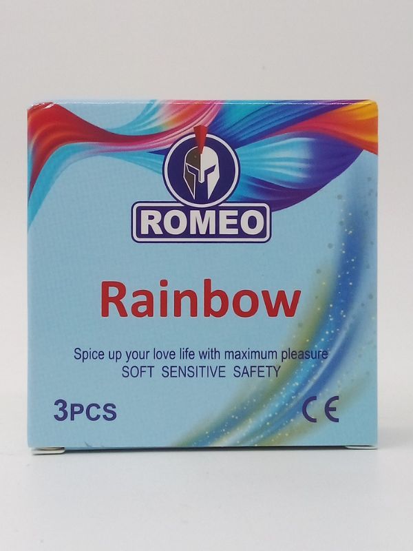 Romeo Rainbow Condoms - 3 Maximum Pleasure Condoms
