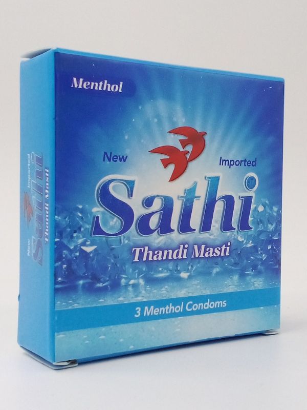 Sathi Condom Menthol 3 Pieces - Thandi Masti