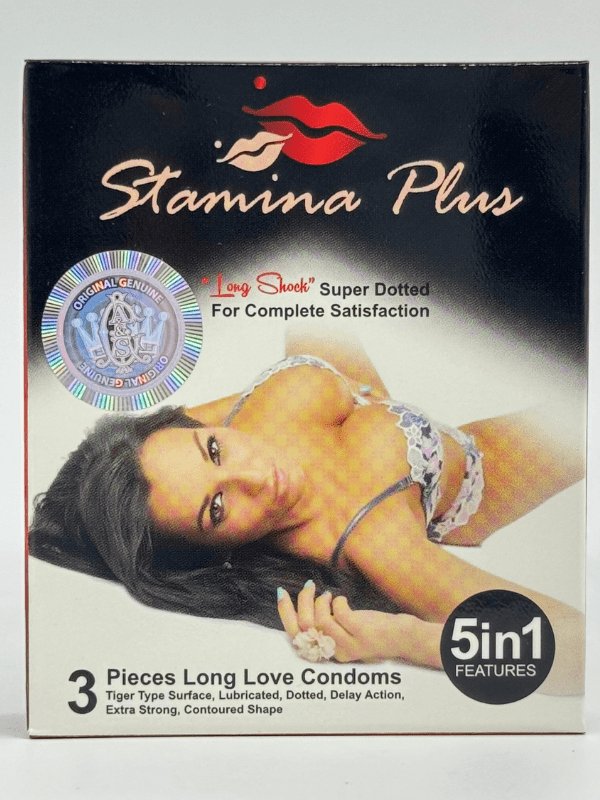 Stamina Plus Condoms -  3 Super Dotted Condoms