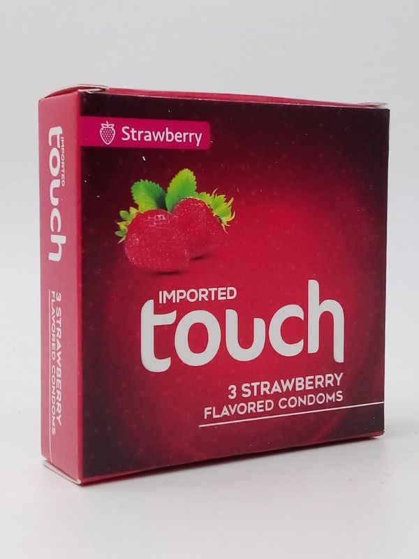 Touch Condoms Strawberry 3 Pieces