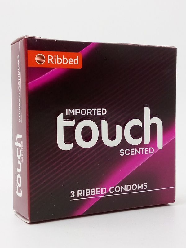 Touch Ribbed Condoms - 3 Ribbed Scented Condom