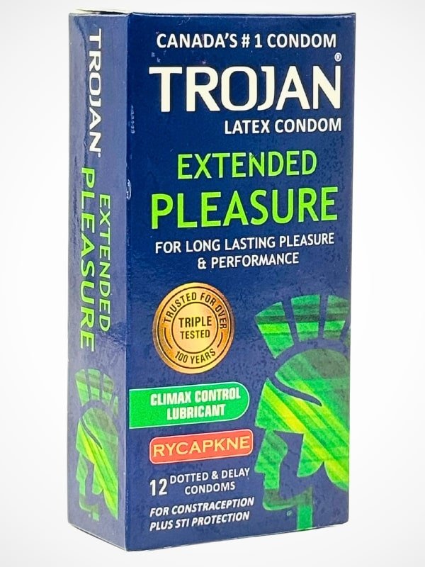 Trojan Extended Pleasure Condoms - 12 Dotted & Delay Condoms