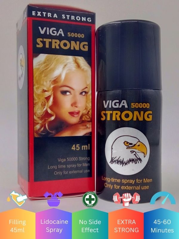 Viga 50000 Strong Delay Spray - Extra Strong Effect - Vitamin E