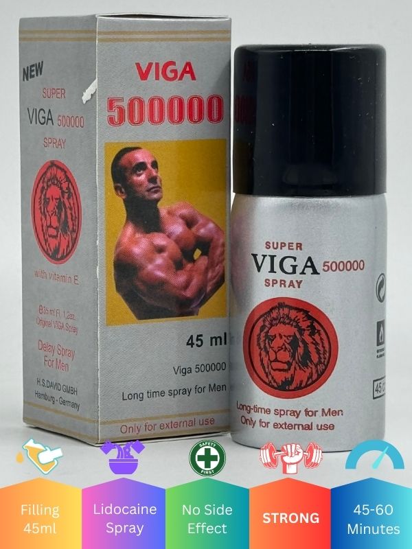 Viga 500000 Delay Spray 35ML (Silver) - Strong Effect